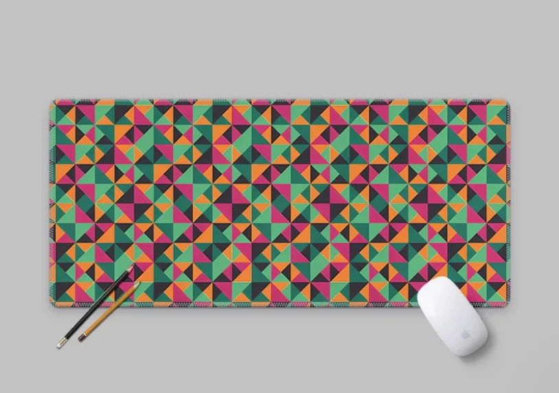 Triangular Multi sided Mouse Pad Super Large Nordic Morandi Solid Color Thick Waterproof Big Cool Locking Edge Desk Mat Slide