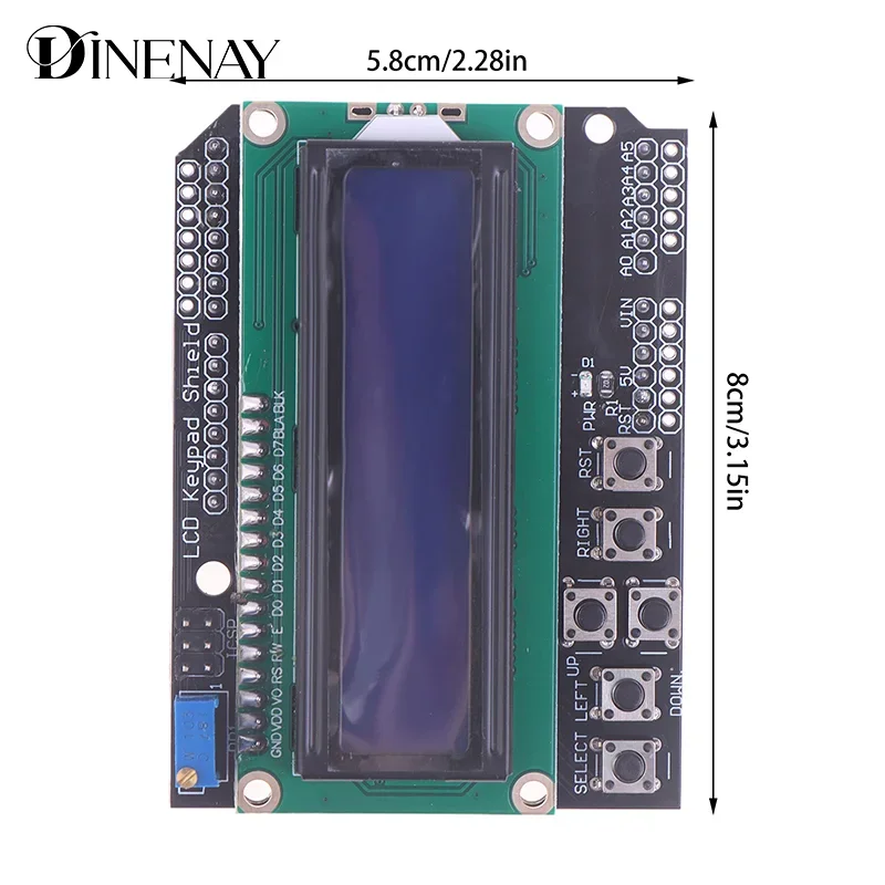 

Blue Screen LCD1602 Expansion Board with KeyPad Shield Ideal for Intelligent Home and Robotics Projects