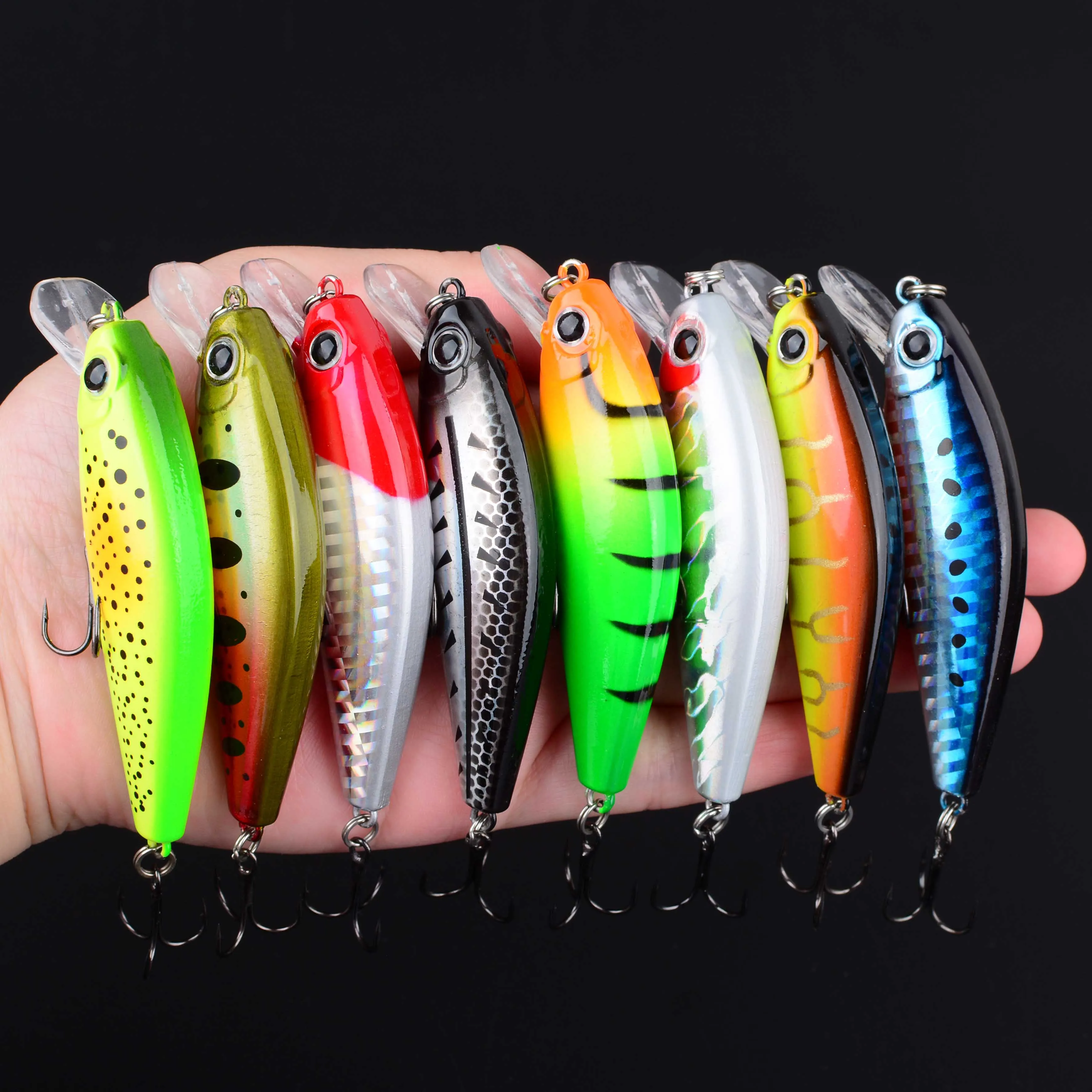 1Pc Minnow Fishing Lure Hard Crankbait Plastic Baits Carp Fi