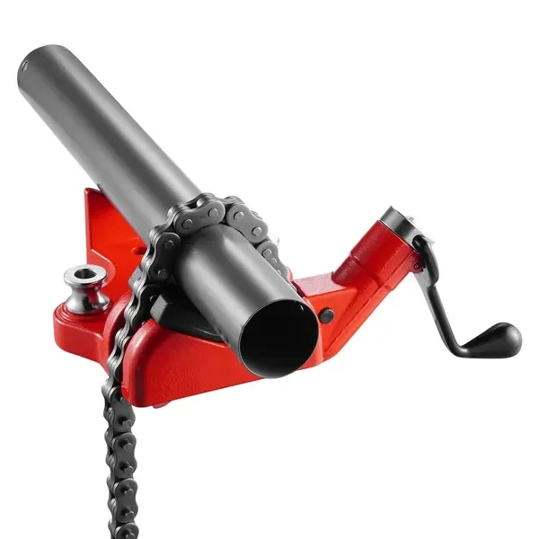 

Heavy-Duty Pipe Chain Vise, 1/4' - 6' Pipe Capacity, 28' Rugged Chain & Cast Iron Base, Industrial-Grade Pipe Clamping for