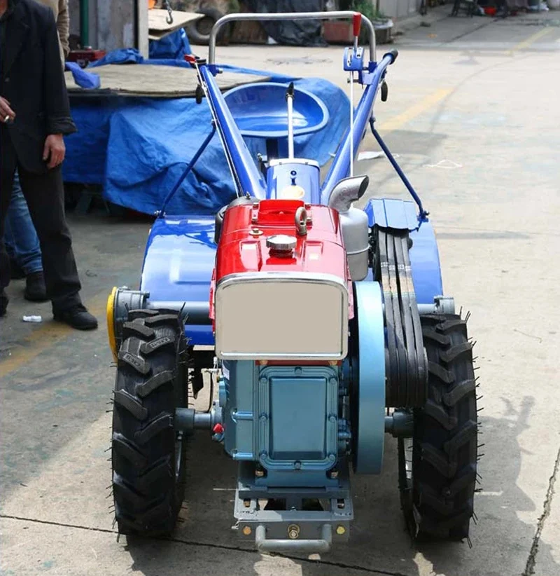 22hp Walking tractor rotary tiller household paddy field tiller multi-function ridge tiller，Garden Machines and Equipment