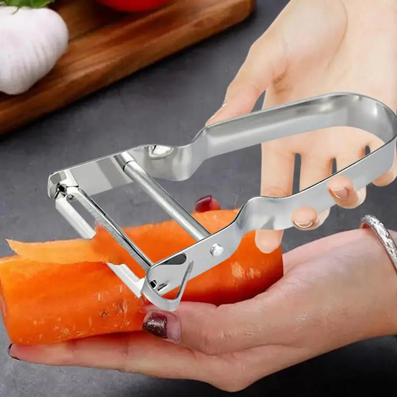 Carrot Peelers For Kitchen Rustproof Stainless Steel Kitchen Vegetable Peeler Anti Slip Cooking Utensil Portable Comfortable