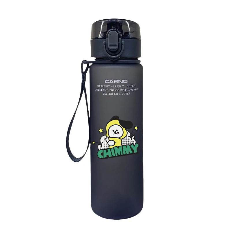 Kawaii Bt21 ขวดน้ําแบบพกพากีฬา RJ KOYA MANG CHIMMY Leakproof Gym ฟิตเนสกลางแจ้งขี่จักรยานเครื่องดื่มถ้วยกาต้มน้ําของขวัญ