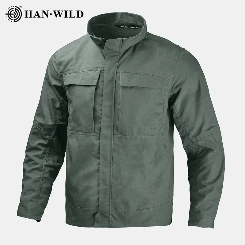 

HAN WILD Combat Jacket Mens Jackets Tactical Camping Coat Men Clothing Waterproof Tops Coats Softair Hiking Hunt Clothes