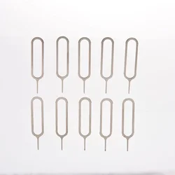Herramienta de extracción de bandeja de tarjeta Sim, aguja de acero inoxidable para Huawei, Xiaomi, Samsung, iPhone 15, 14, 13, iPad, 10 unidades por juego