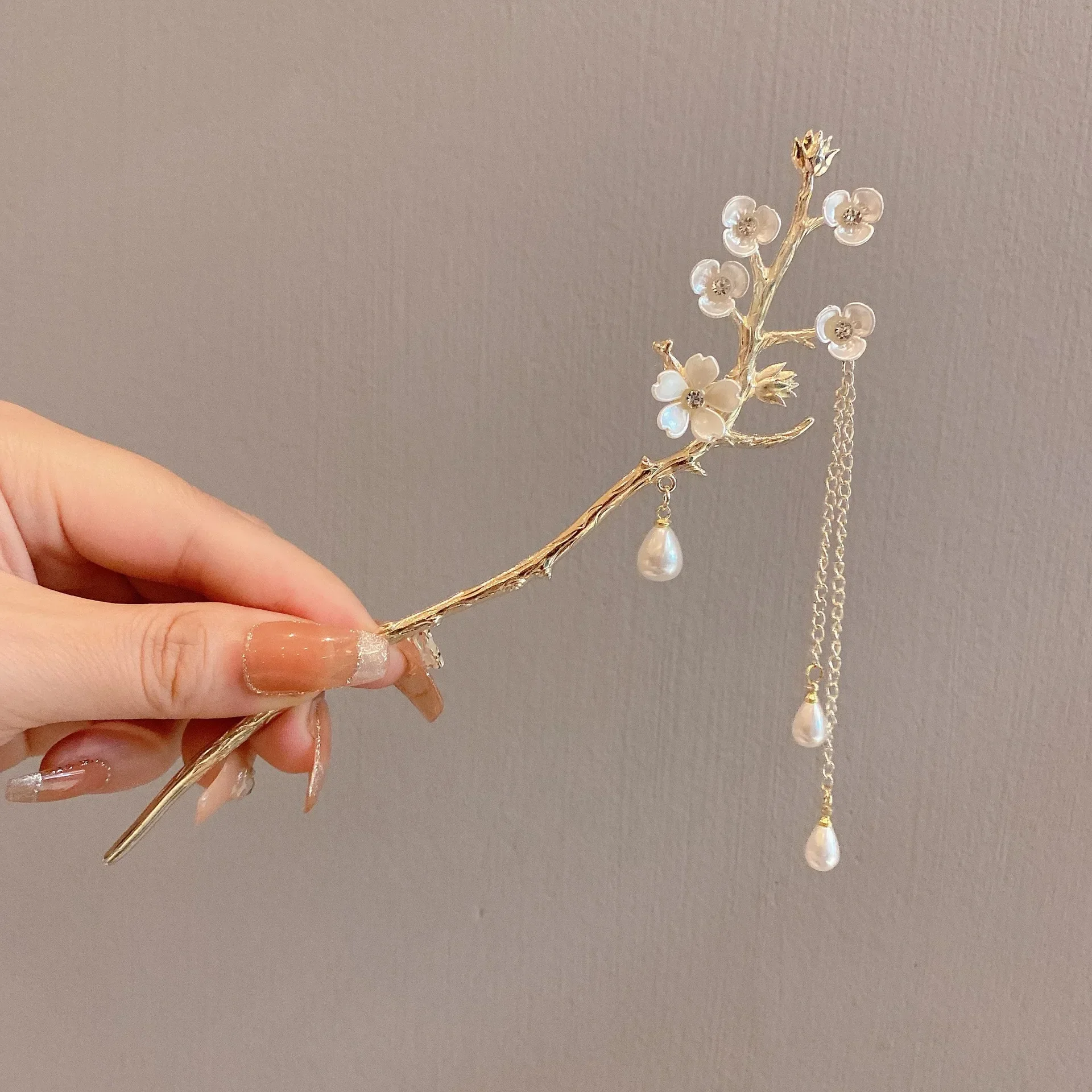 Gufeng Bell Orchid Tassel Hairpin Hairpin Hair Stick Gufeng Hair Ornament Pan Hair Headpiece Hairpin