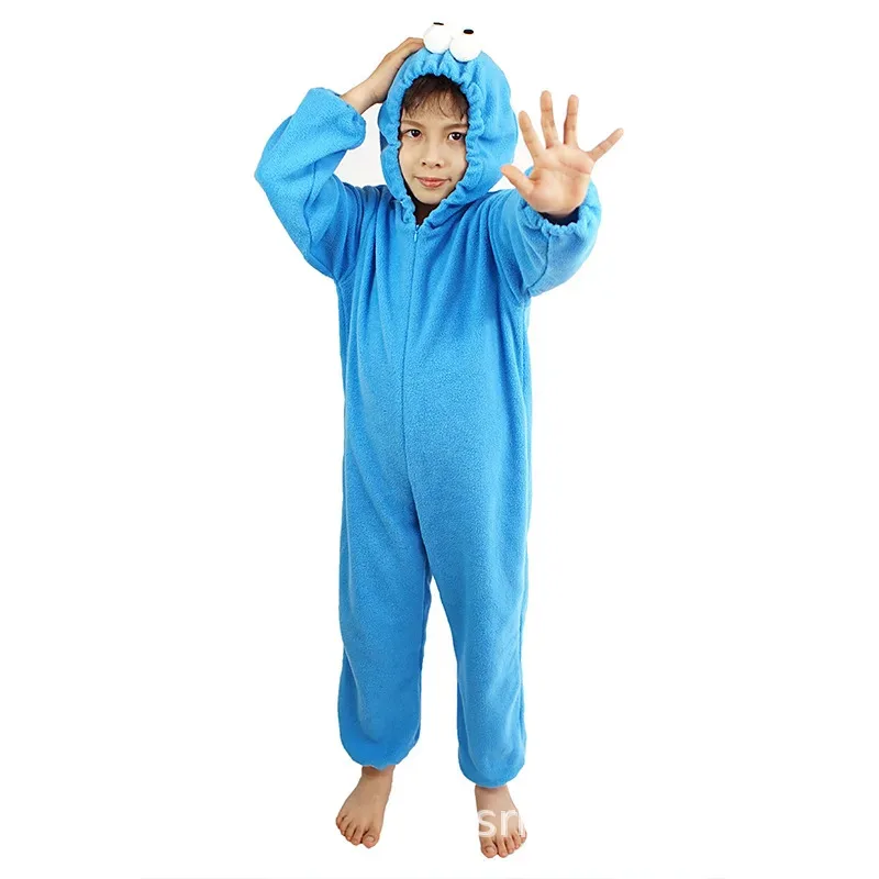 2025 New Blue Cookie Monster Red Sesame Street Elmo Animal Cosplay Pajamas Kids Halloween costume ★☆★