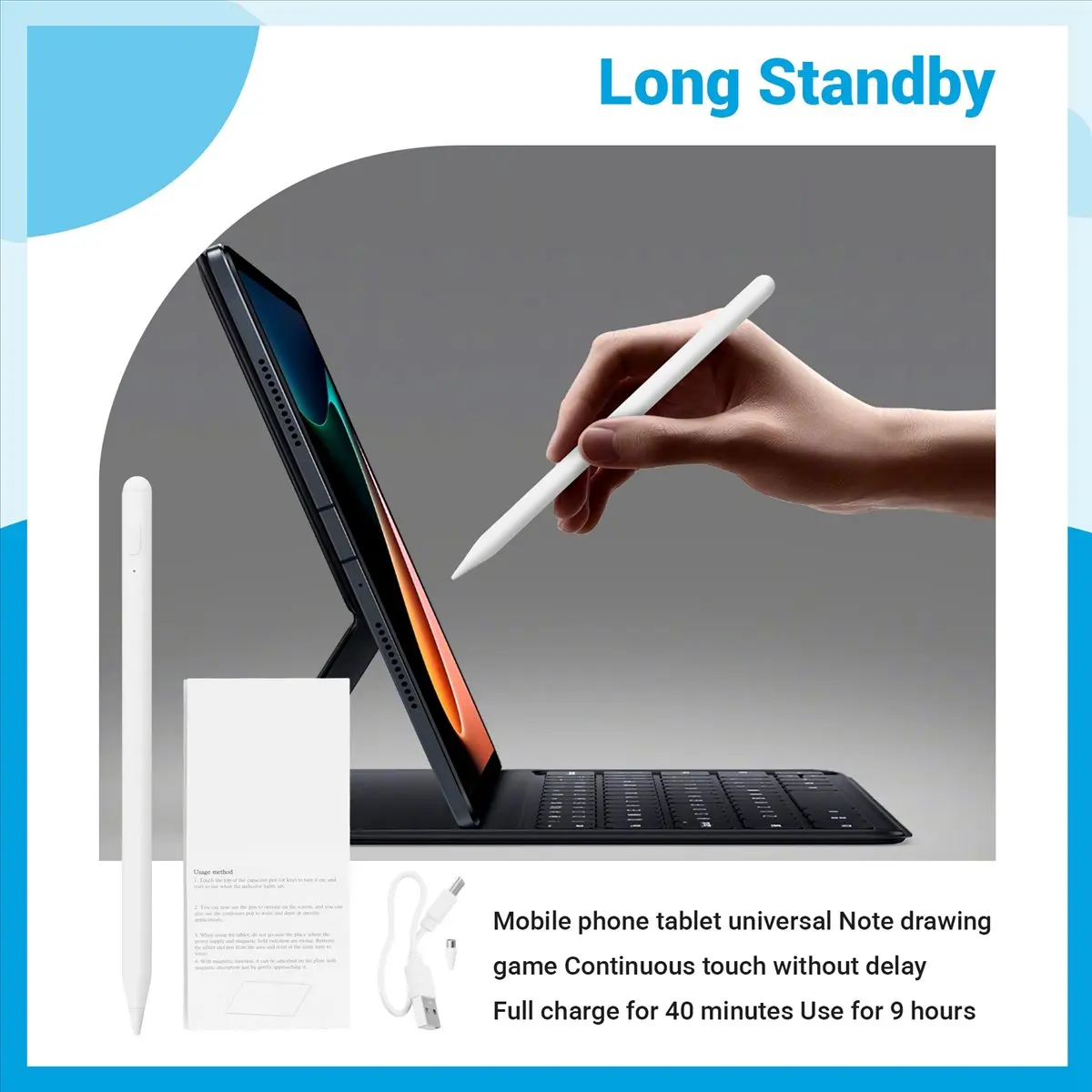 

*ONE DAY Stylus Pen with Palm Rejection Fast Charging and Long Standby for Apple IPad Huawei Xiaomi Tablet