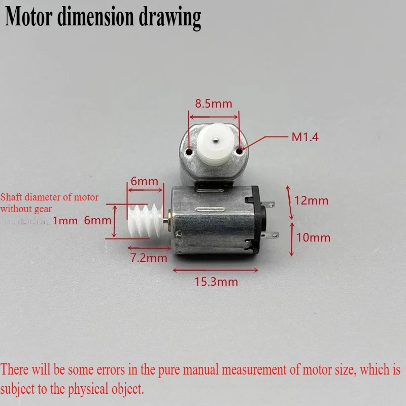 N20-1498 DC Motor 1.5V-6V Fingerprint Lock Intelligent Lock Hair Clipper Cutter Head Adjustment Beauty Instrument Motor