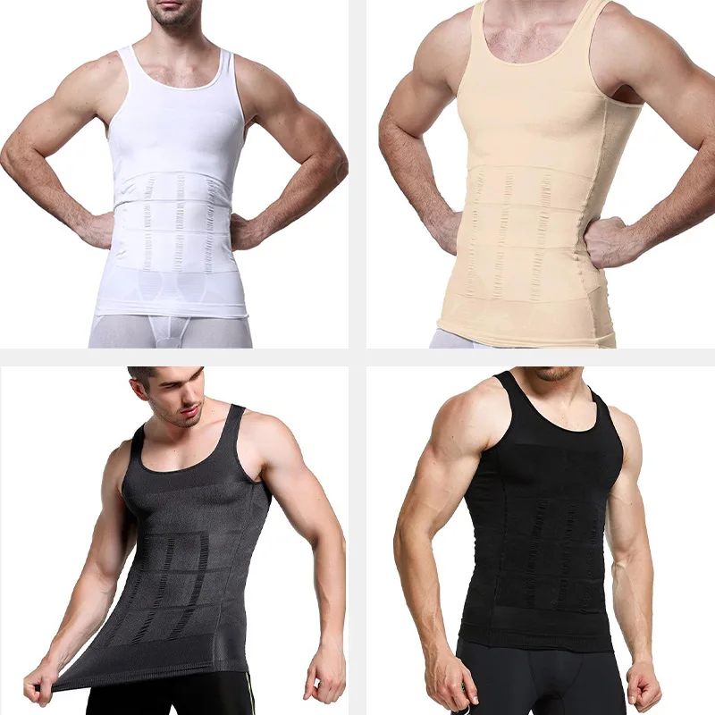 Men's Shapewear Vest Waist Tie Belly Underwear Vest