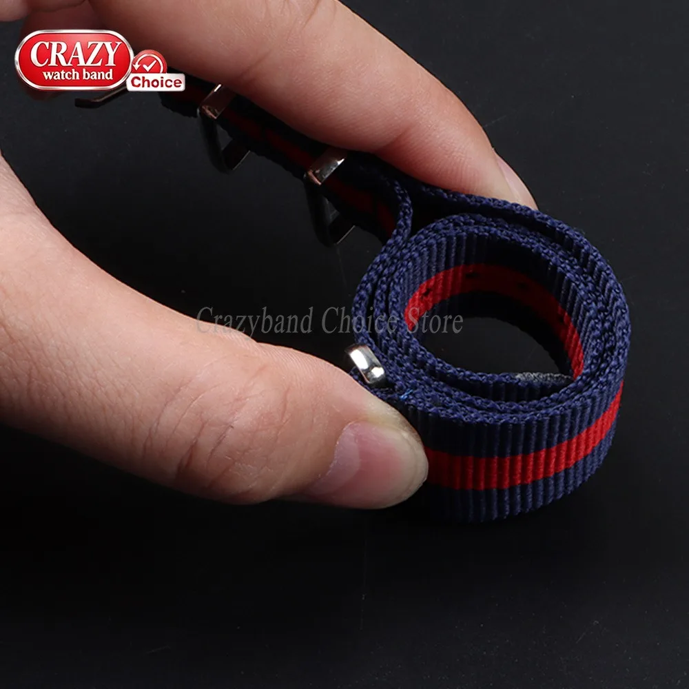 14mm 16mm 18mm 20mm 22mm 24mm Nylon Canvas Militär-Uhrenarmband Universelles Geflochtenes Schlaufenband Armband für Damen und Herren Weiches Armband Schwarz – Detail 9