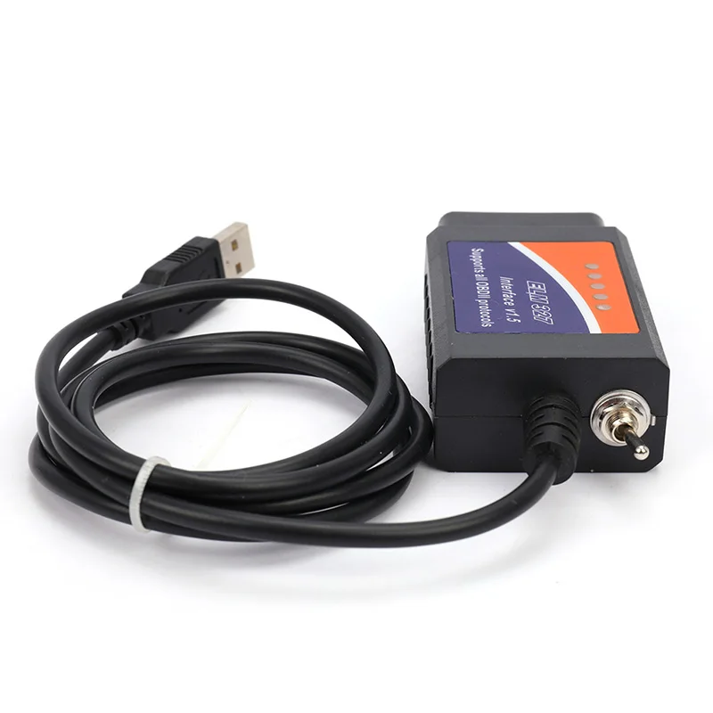 ELM327 V1.5 USB FTDI Chip With Switch CH340+25K80 Chip Modified Forscan HS CAN And MS CAN Car OBD2 Diagnostic Tool