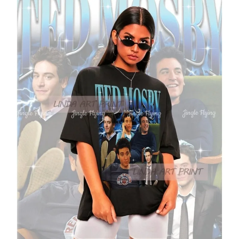 Рубашка в стиле ретро, футболка с надписью «Тед», футболка с капюшоном, свитер «Мемби»