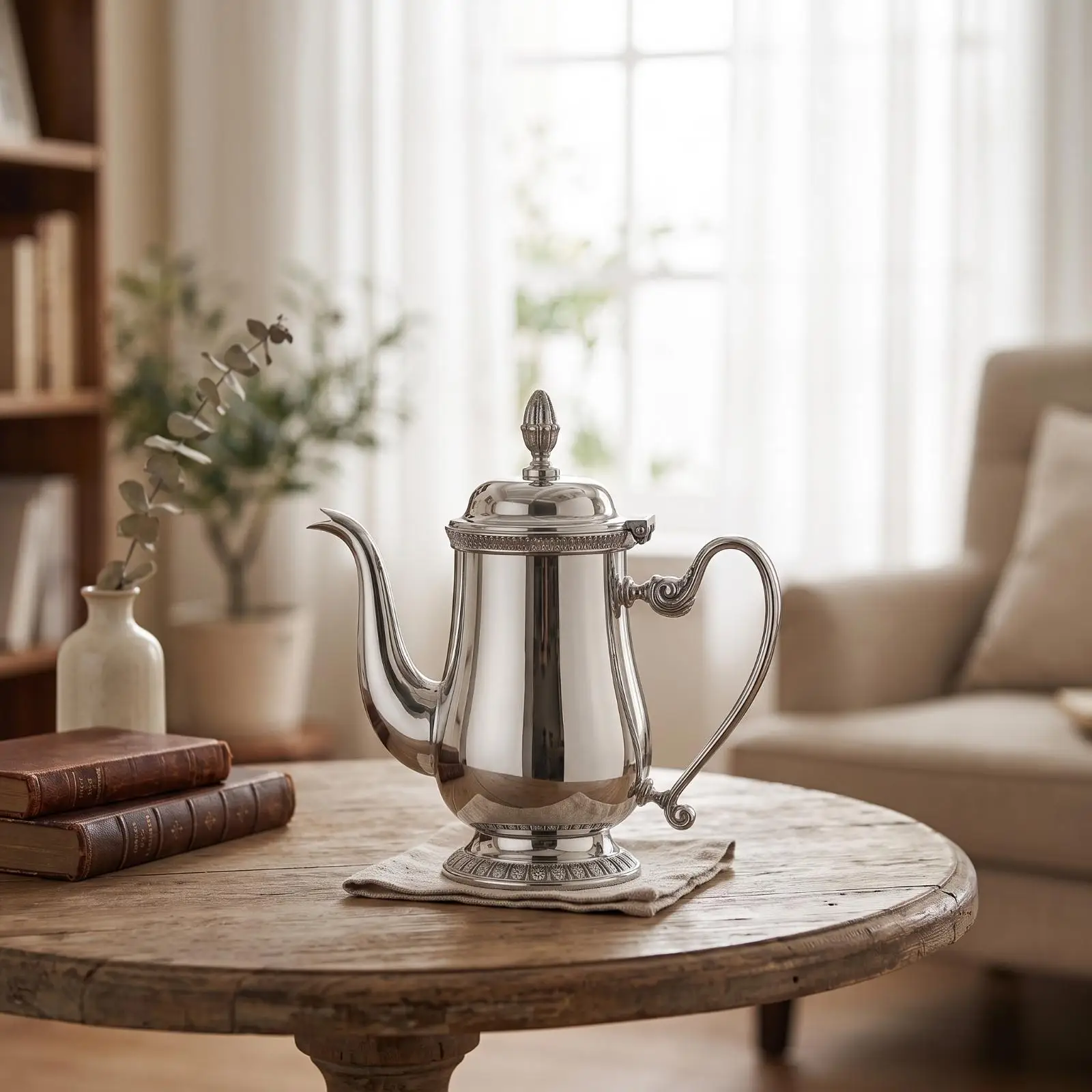 Stainless Steel Coffee Pot with Lid Polished Carafe with Lid Elegant Beverage