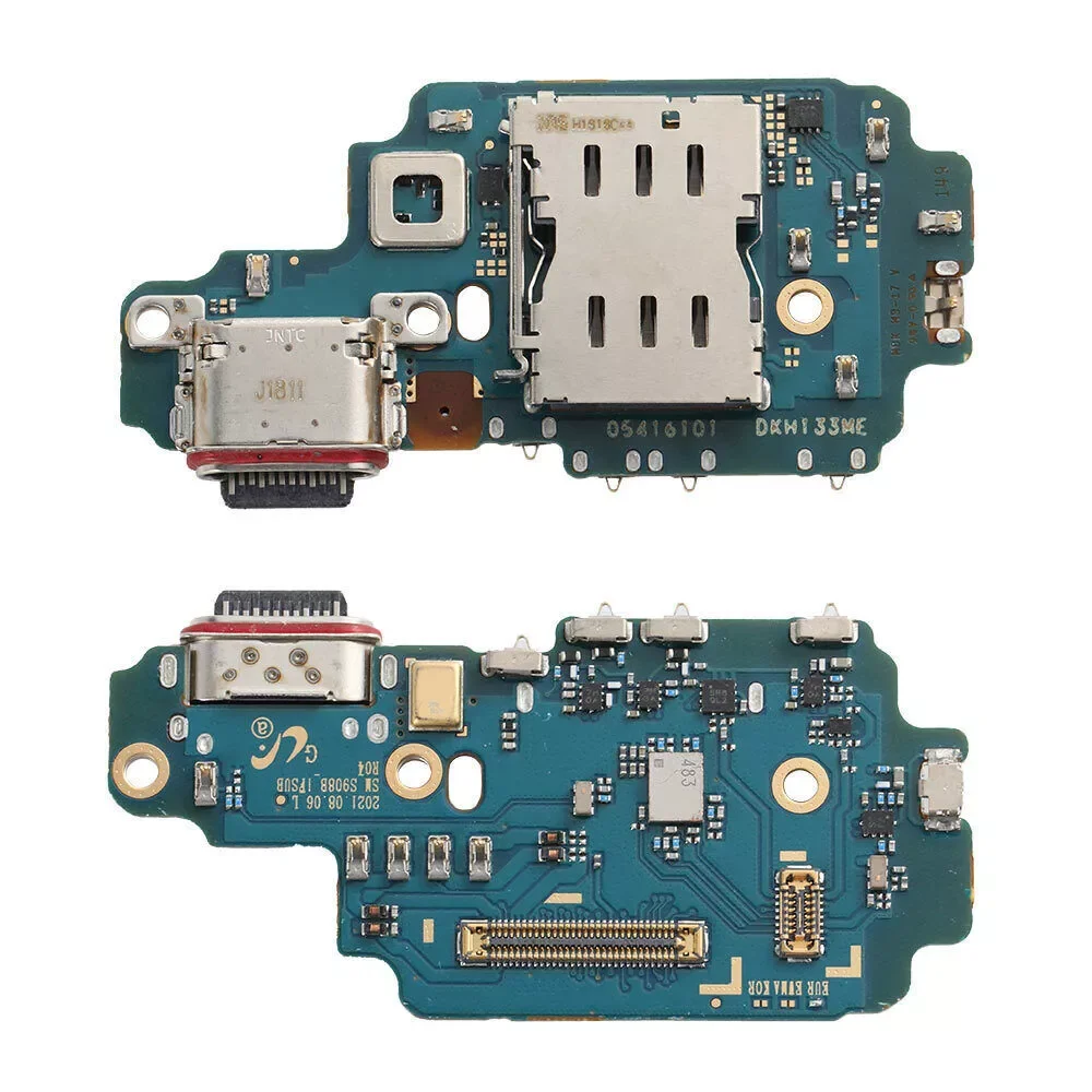 Charging Port Flex Cable Board  USB Charging Board Port Dock Charger  with SIM Card Reader for Samsung S22 Ultra s908u  s908B