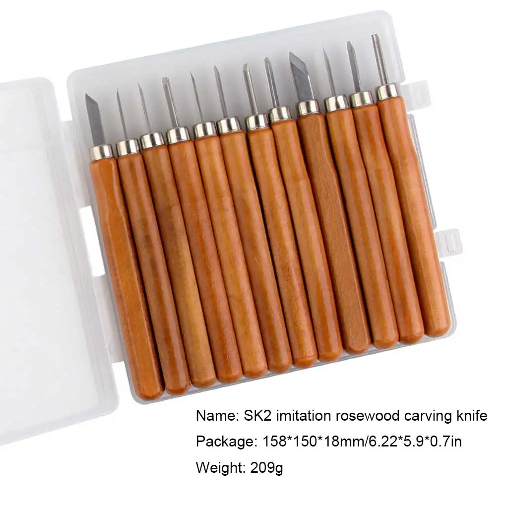 

12PCS/Set Wood Engraving Tools Professional Woodcarving Carpenter Woodworking Household Art Woodworker Hand Supplies