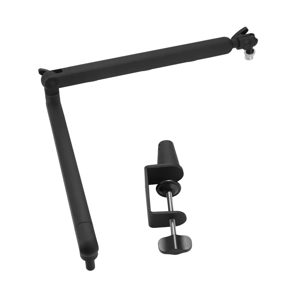 360° Rotating Recording Microphone Holder Sturdy Adjustable Microphone Stand Extendable Foldable Microphone Clamp Desk Mount