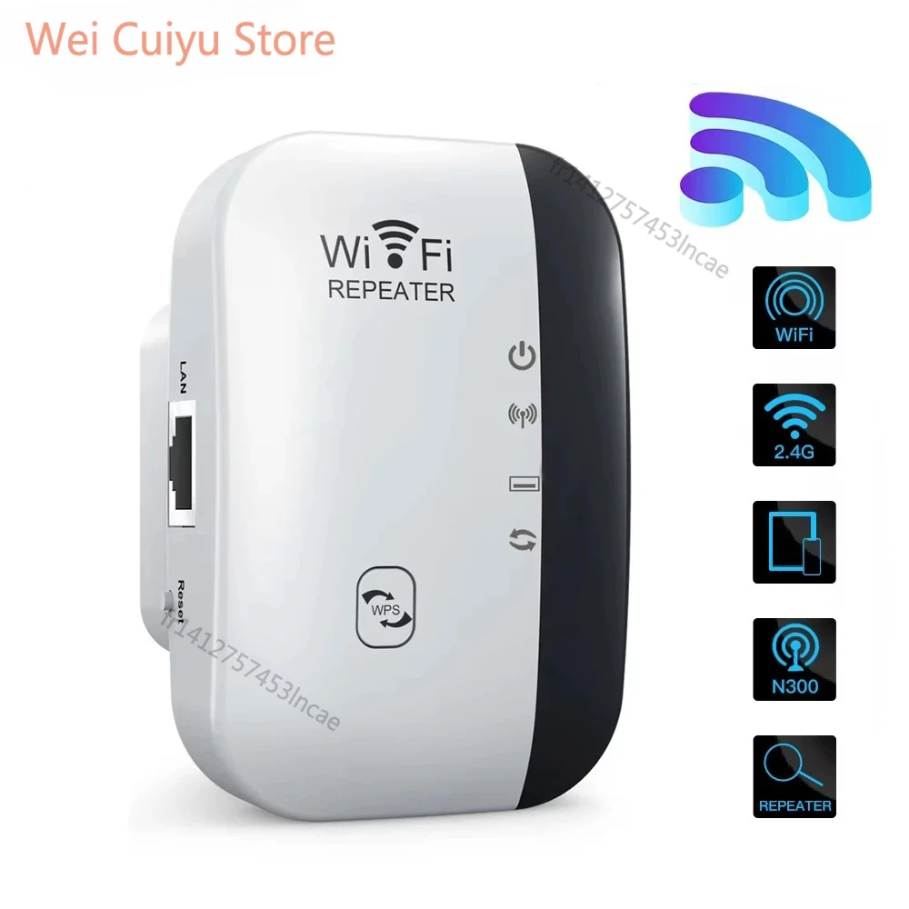 Enchufe UE/EE. UU., repetidor WIFI inalámbrico de 300Mbps, enrutador 2,4G, extensor de rango Wifi, amplificador de señal Wi-Fi, adaptador de tarjeta de red 802.11N