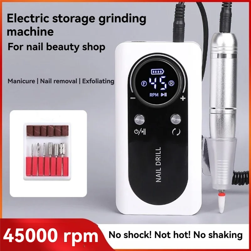 A47F-Low Noise Nail Sander Polish Machine Professional Nail Removal Machine Nail Polish Machine Manicure Salon Tool