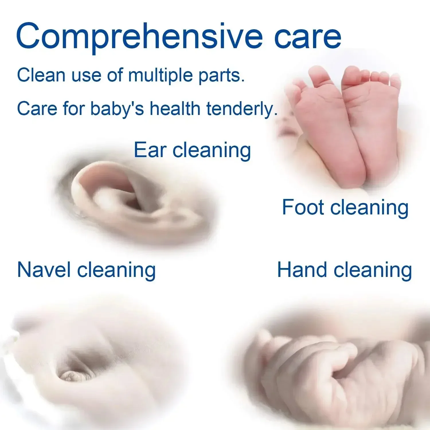 100/200//300/500 ชิ้นไม้พันสำลีปลายคู่, ไม้พันสำลี, ไม้ทำความสะอาดหู, เครื่องมือทำความสะอาดเพื่อสุขภาพ