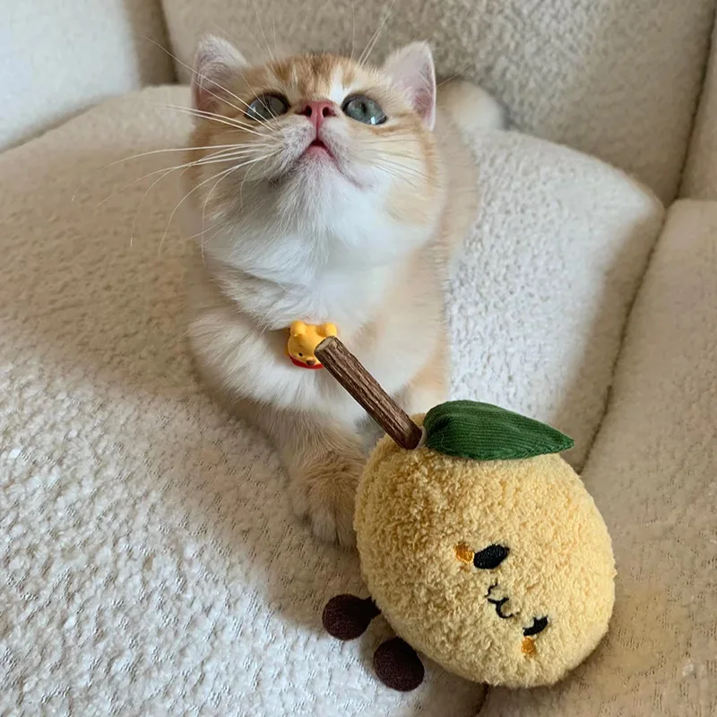 Cat toys, lemon wood self-pleasure to relieve boredom, products are resistant to biting teeth and cleaning teeth to tease cats