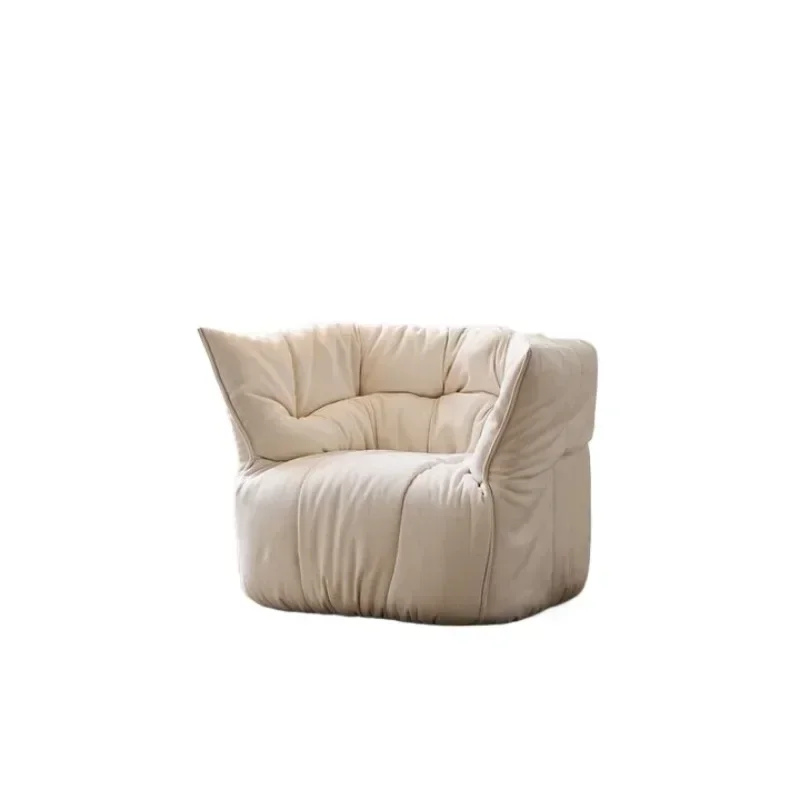 Fabric sofa cream style single leisure chair