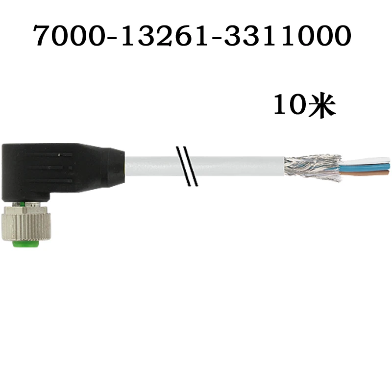 

7000-13261-3311000 M12FEMALE 90° SHIELDED PUR 4X0.34