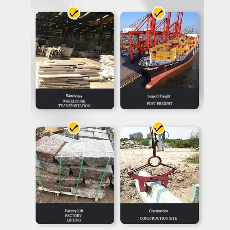 Leisteen hijsklem Heavy Duty stenen handelaar voor marmeren stoeprand aan de weg en grote plaatmateriaalbeweging
