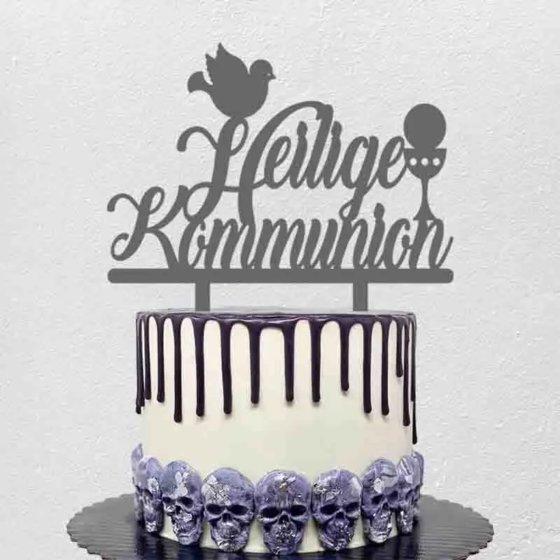 Deutscher Heilige Kommunion Acryl Kuchen Topper für Deutschland Kinder Kommunion Party Kuchen Dekoration YC327