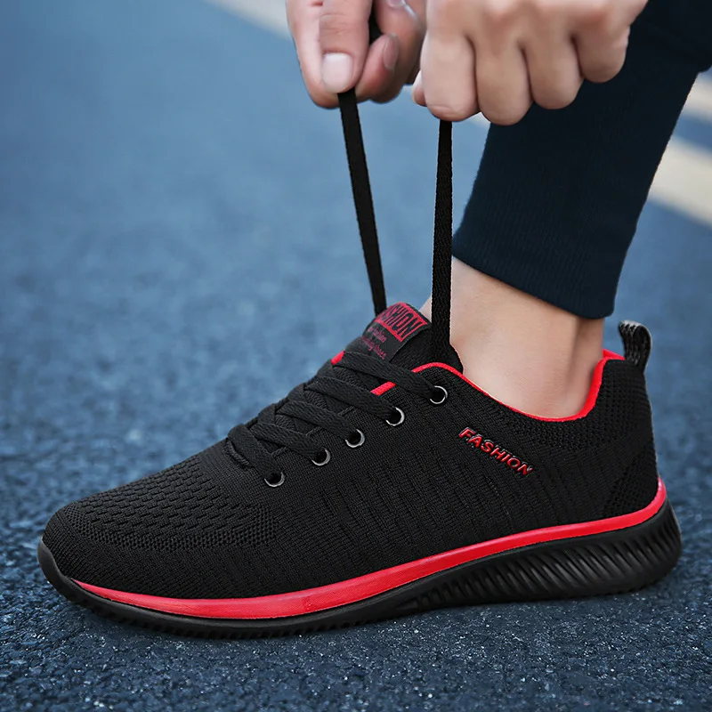 Men Sneakers Lightweight Men Casual Shoes Plus Size Men Sport Shoes Non-Slip Mesh Breathable Shoes Men Flats Walking Shoes