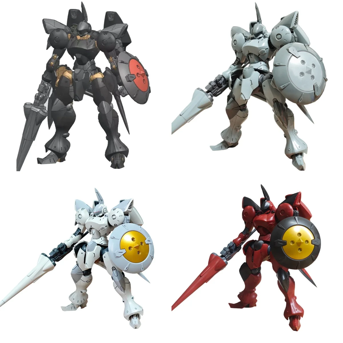 

HIPLAY Sheik Mainland Super Cavalry Actaeon Light Gray Black White Red Color (Dual Head Sculpts) 1/144 Scale Assembly Model Kits