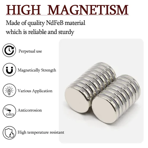 Imagen 2 del producto Imán de neodimio redondo súper fuerte de 30mm x 5mm, imanes potentes N35, imán magnético permanente para refrigerador NdfeB 30x5