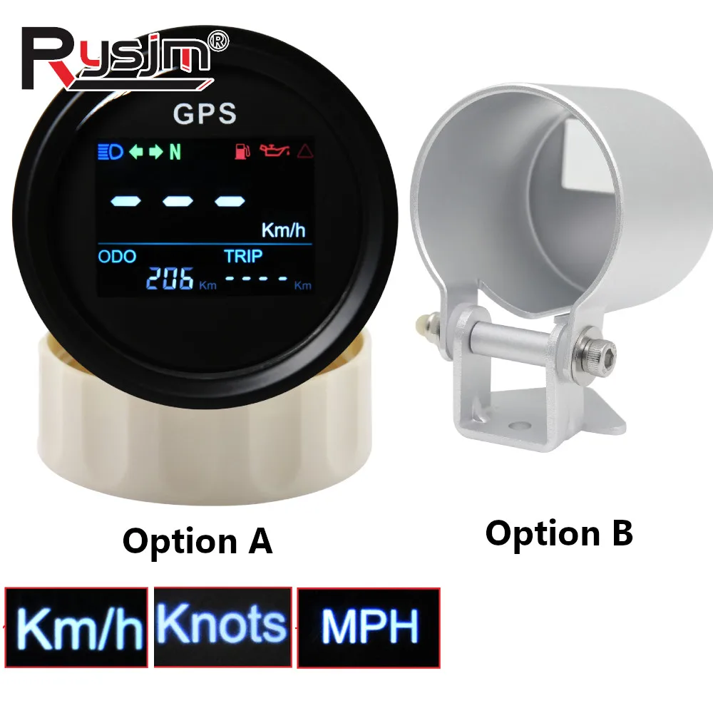 

52mm Waterproof Digital GPS Speedometer Gauge Odometer Meter With GPS Antenna Speed Sensor For Marine Boat ATV UTV Motorcycle