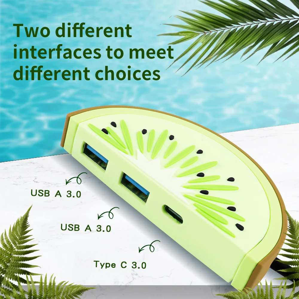 

Type-C USB 3.0 HUB Creative Fruit Appearance Design Fastest 5Gbps Transmission Speed 2 USB 3.0 Type-C 3.0 For Laptop