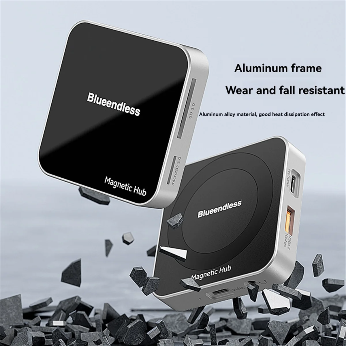 새로운 BLUEENDLESS 8-in-1 자기 확장 도크 USB3.2 노트북 자기 도킹 스테이션 멀티 포트 어댑터 도킹 스테이션