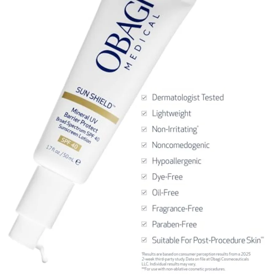 Face sunscreen for sensitive skin: mineral zinc oxide SPF 40 with UVA/UVB broad spectrum protection, moisture barrier support,