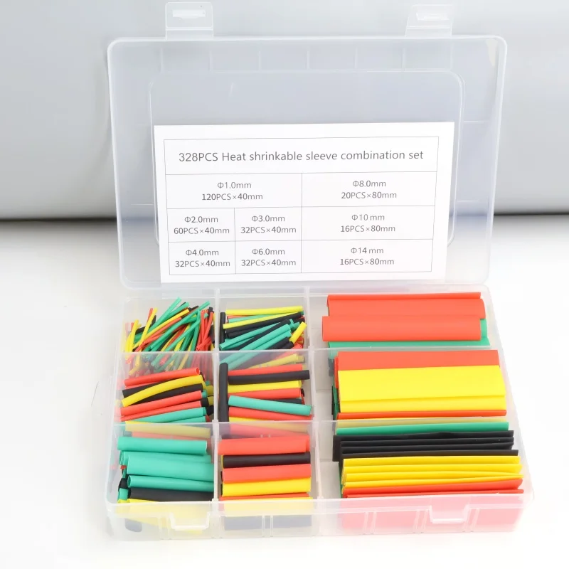 164/328pcs Heat Shrink Tube Insulation Sleeve Pipe for Home Use; Wire Protection Sleeve for Electrical Wiring Repair