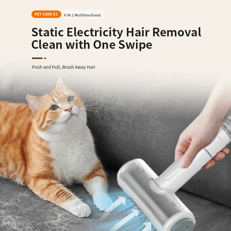 مصنع منتجات الحيوانات الأليفة المورد بالجملة فرشاة إزالة شعر القط فراغ منخفضة الضوضاء الكلب الحيوانات الأليفة التهيأ مكنسة كهربائية كيت #5