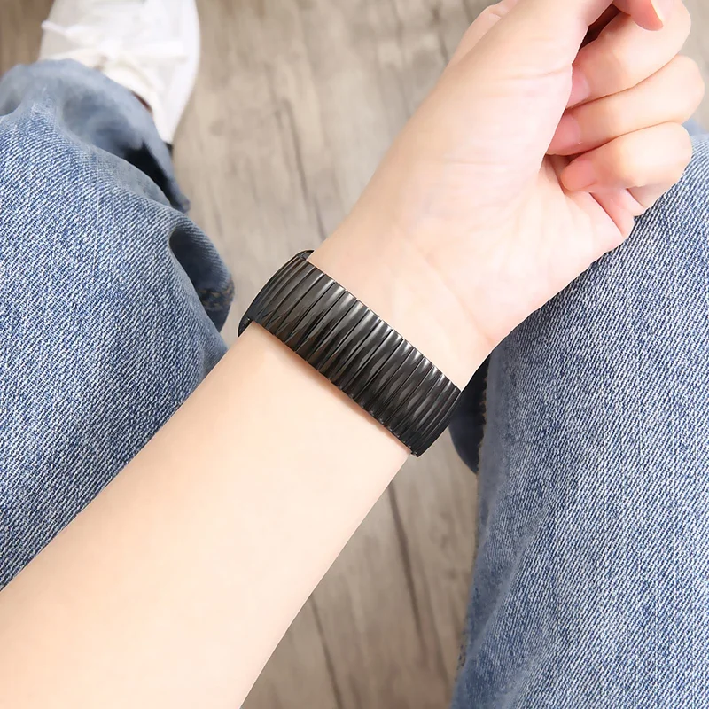 Elastic Metal Band For Apple Watch Ultra 10 9 8 7 49mm 46mm 45mm 41mm 6 5 4 SE 40mm 44mm Extendable Metal For iWatch 3 38mm 42mm