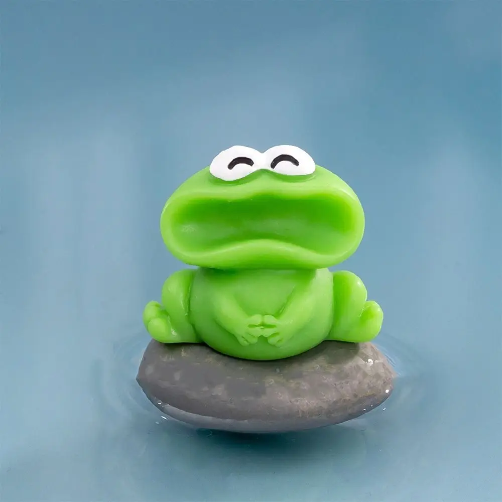 

Kids Gift Cartoon Big Mouth Chorus Frogs Figurine Resin Crafts Cute Big Mouth Frogs Statue DIY Mini Frogs Ornament Home Decor