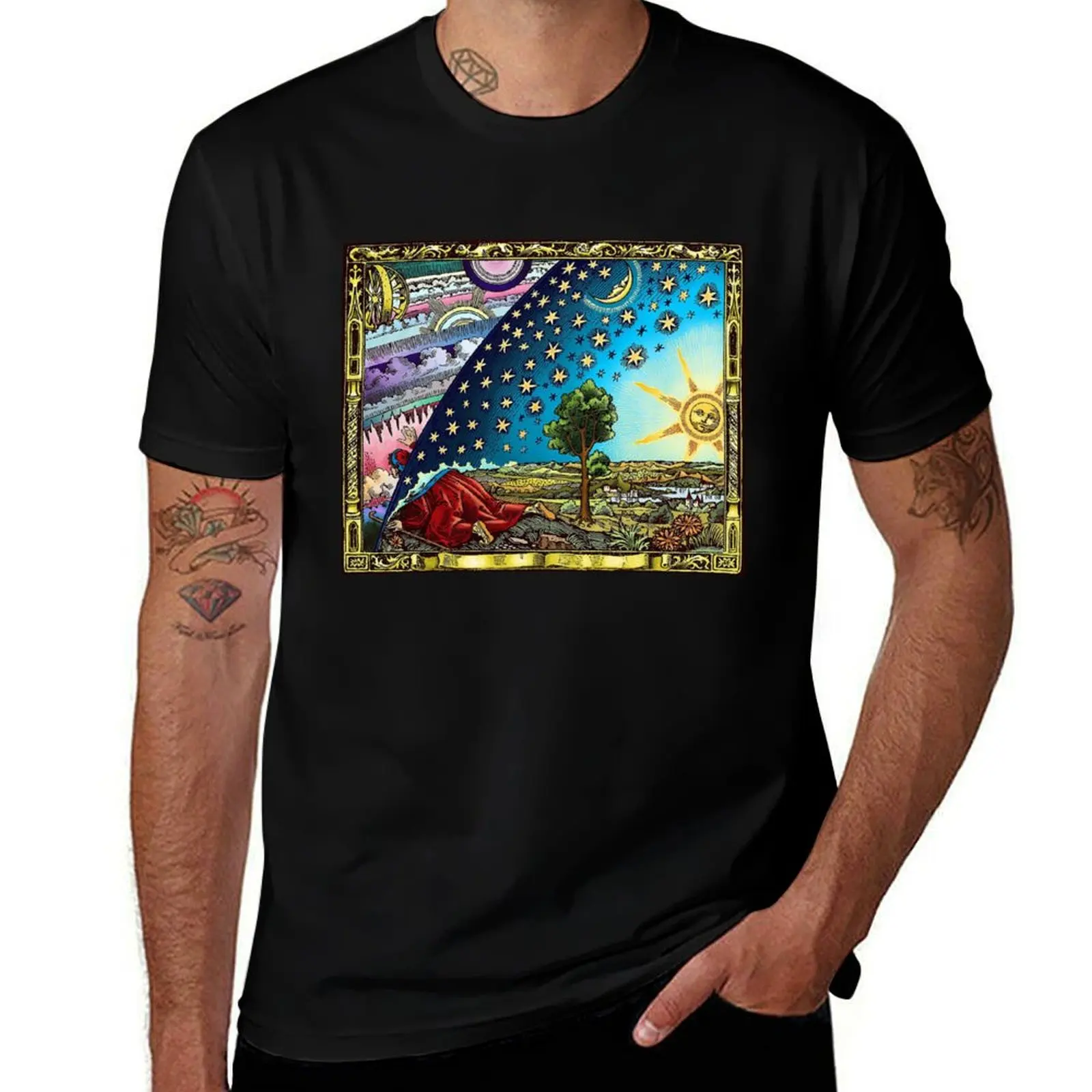 

Flammarion Engraving T-Shirt Anti-Fade Casual Tee Shirt