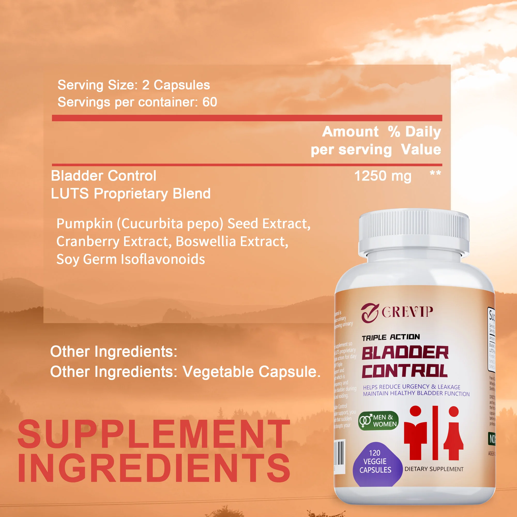 Bladder Control - Improve Sleep, Regulate Hormonal, Supports Urinary Tract Function Health, Metabolism, Enhance Immunity