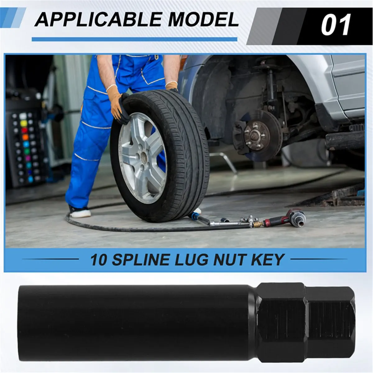 (AD11] 10 Spline Lug Nut Key Replacement for TA20-17/19, Compatible for Bimecc 10-Spline Lug Nuts and Lug Bolts