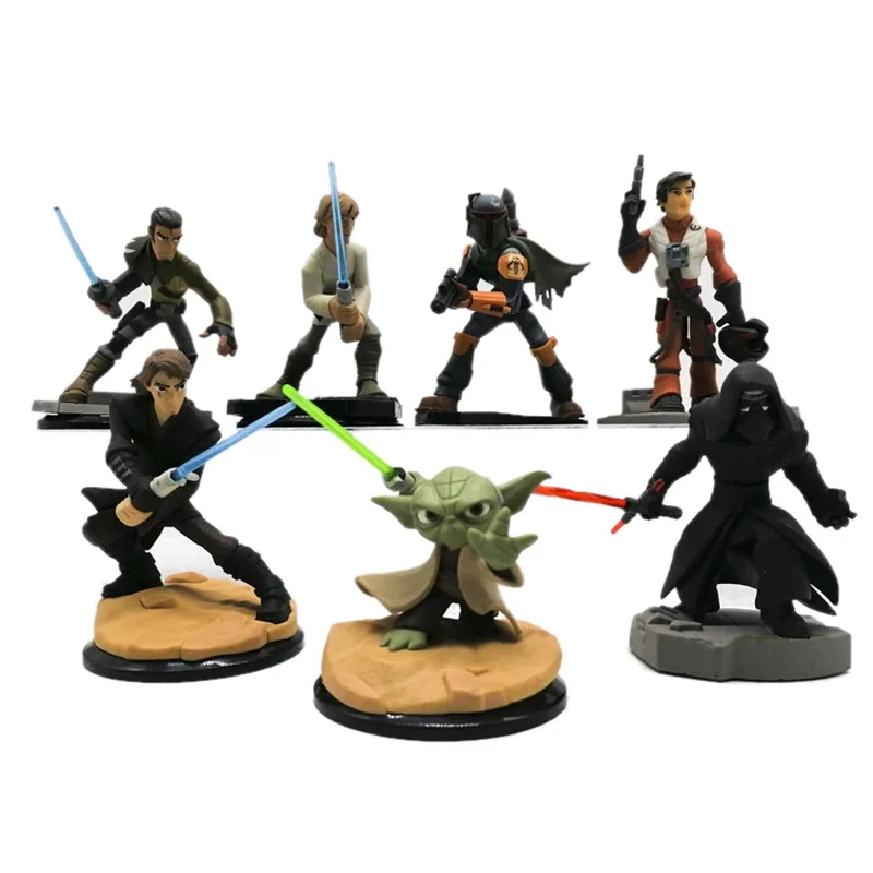 Star Wars Mandalorian Master Yoda Luke Skywalker Han Solo Kylo Ren Doll Gifts Toy Model Anime Figures Favorites Collect Ornament