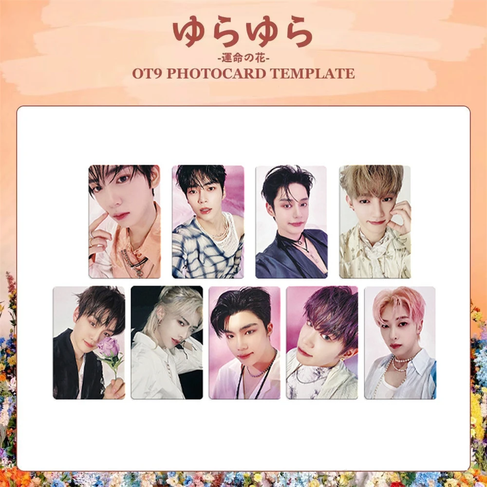 9Pcs/Set KPOP ZB1 Photocards ZEROBASEONE In Bloom Album Postcard Lomo Cards HANBIN GYUVIN MATTHEW RICKY ZhangHao Fans Collection