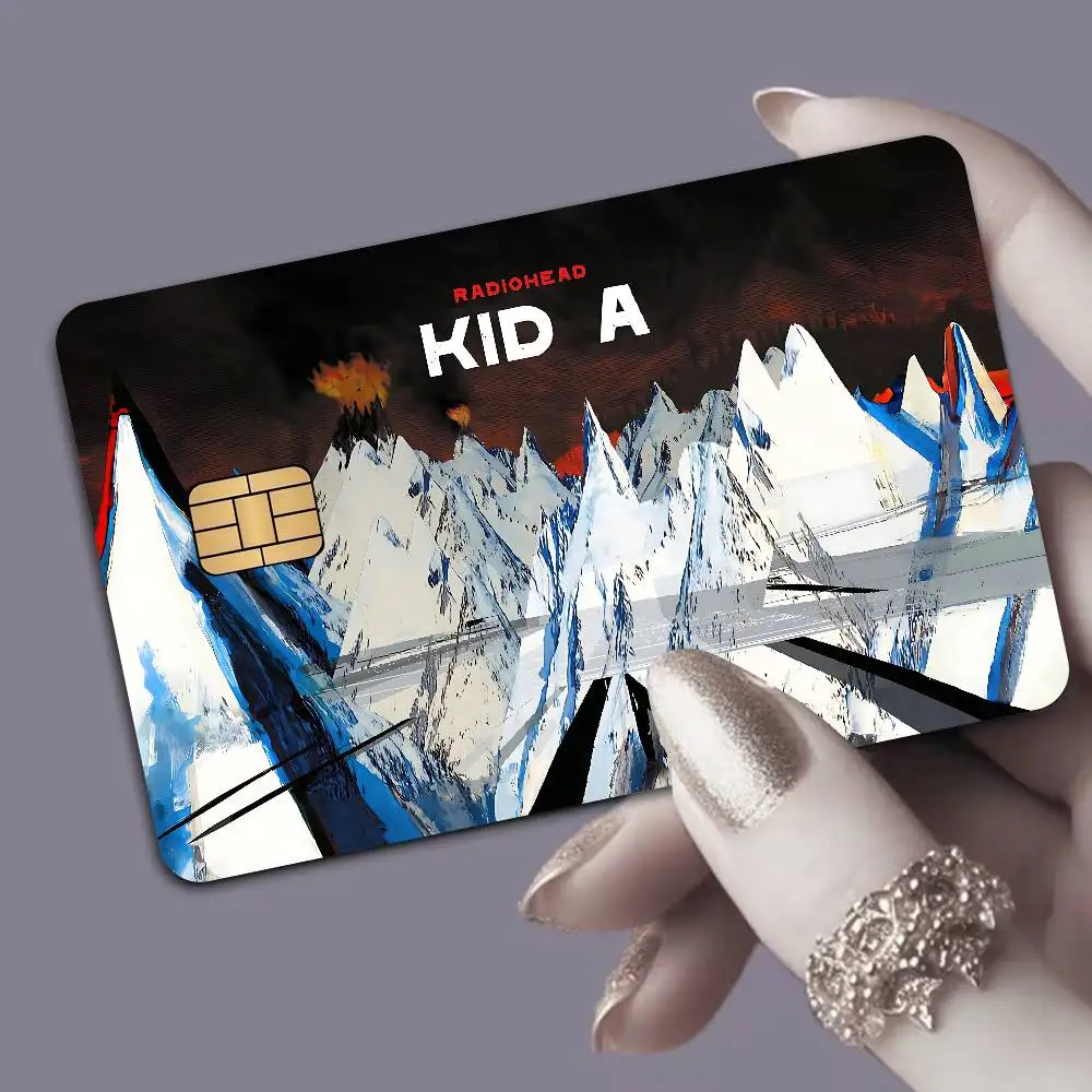 Rock Band Radiohead Cartoon Credit Card Skin Stickers for Bank Card Bus Metro Card Sticker Waterproof Women Gift