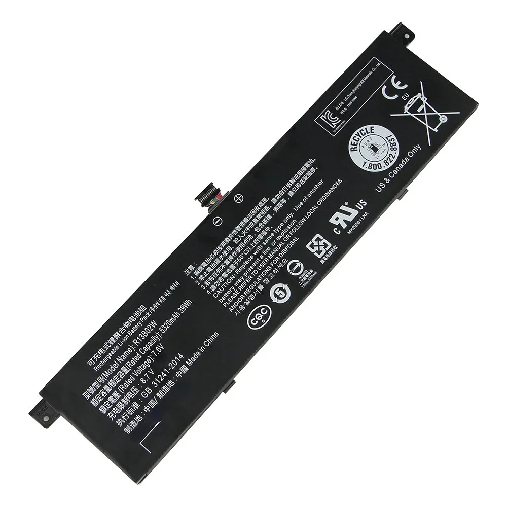 

Battery R13B01W R13B02W For For Xiaomi Mi Notebook Air 13 13.3" 161301-01 5320mAh