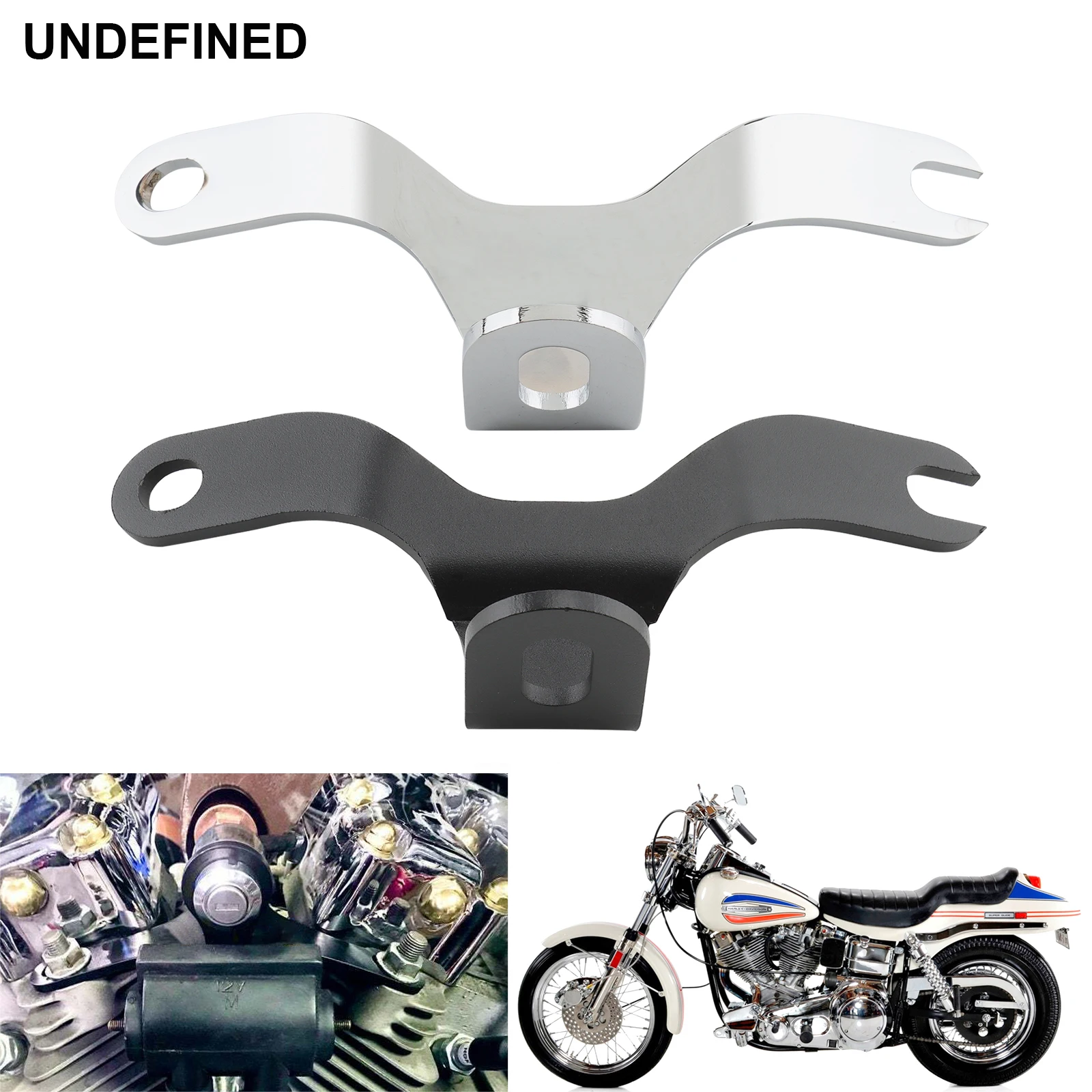 

Motorcycle Black Chrome Top Engine Coil Bracket For Harley FL FX Panhead Shovelhead 1948-1984 Moto Accessories Stainless Steel