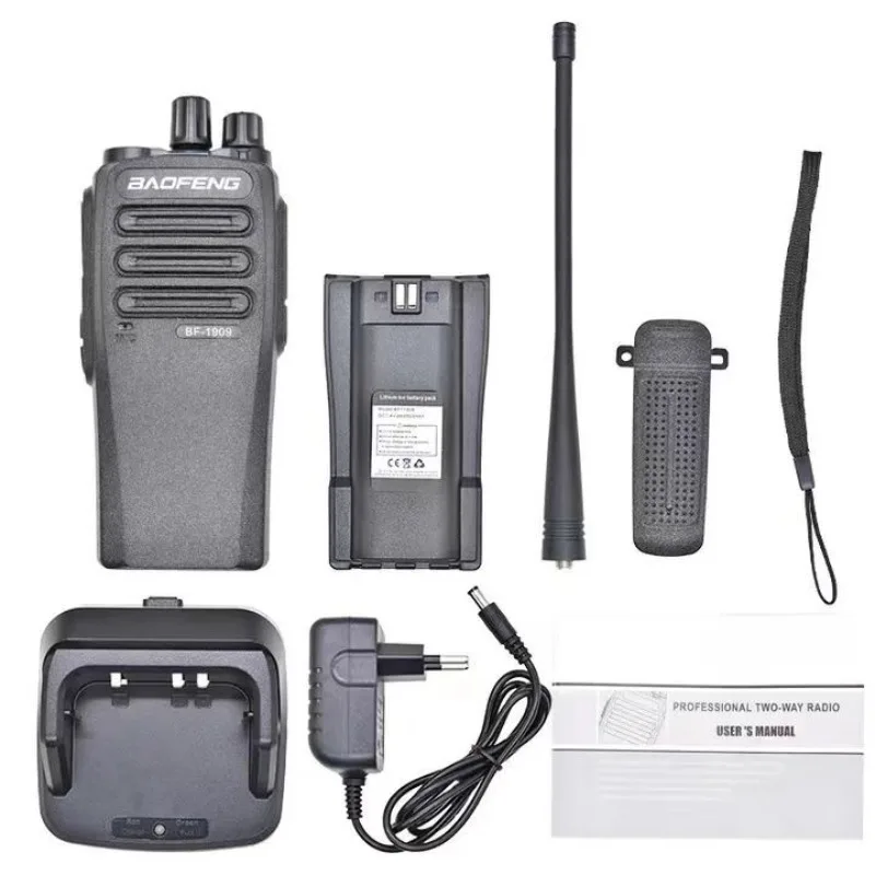 For BaoFeng 1909 Walkie Talkie 12W Type-C Charging Two Way Radio Dual band High Power Long Rang Ransmitter FM Radio