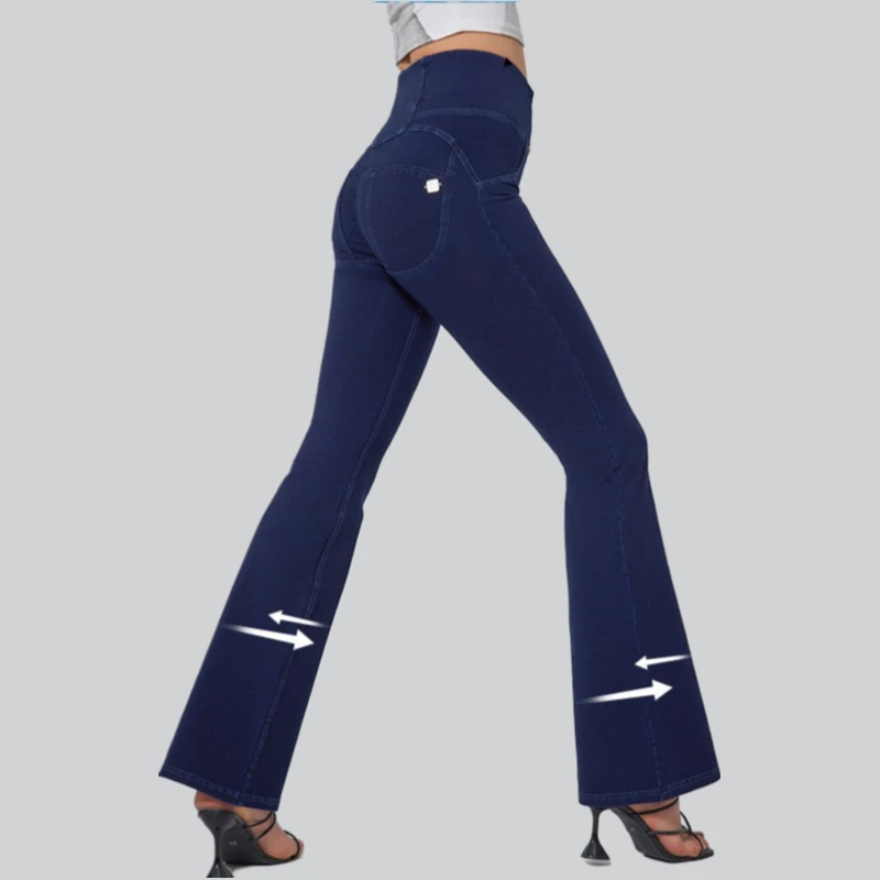 

Peach Hip High Waist Fitness Pants Fashionable Versatile Hip-Lifting Flared Jeans Outdoor Leisure Wear Women's Lycra Yoga Pants